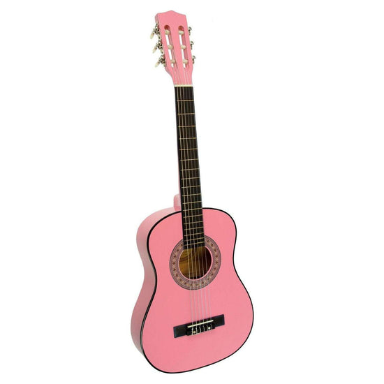 Karrera 34in Acoustic Wooden Childrens Guitar - Pink