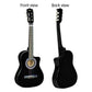 Karrera 38in Cutaway Acoustic Guitar with guitar bag - Black