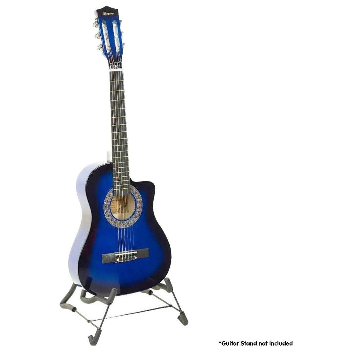 Karrera 38in Cutaway Acoustic Guitar with guitar bag - Blue Burst