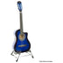 Karrera 38in Cutaway Acoustic Guitar with guitar bag - Blue Burst