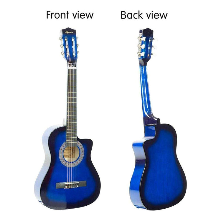 Karrera 38in Cutaway Acoustic Guitar with guitar bag - Blue Burst