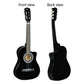 Karrera 38in Pro Cutaway Acoustic Guitar with Carry Bag - Black