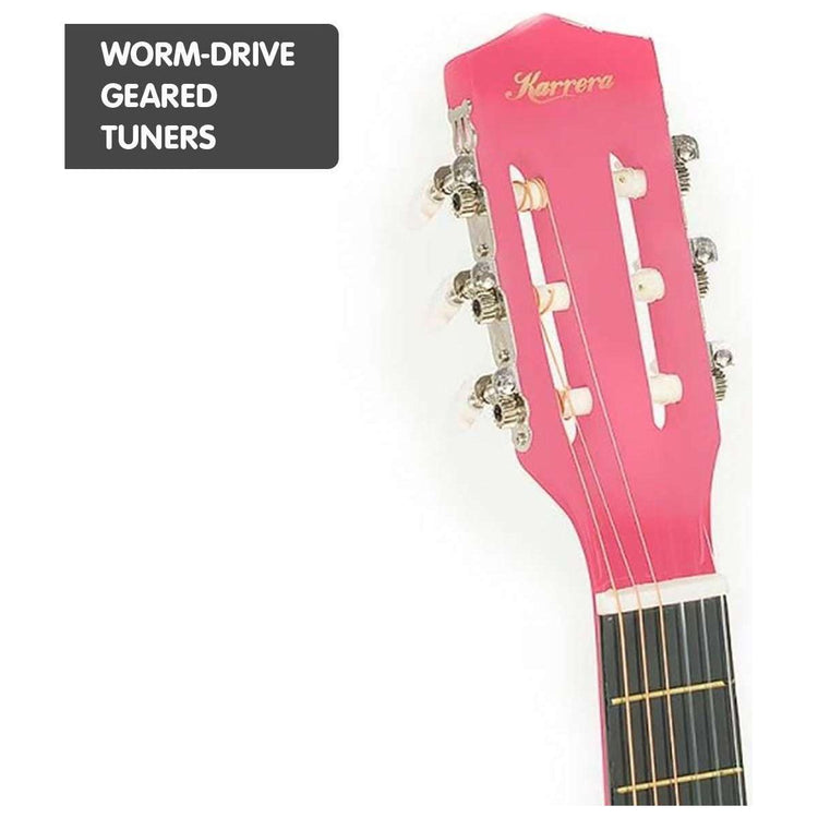 Karrera Childrens Acoustic Guitar Kids - Pink