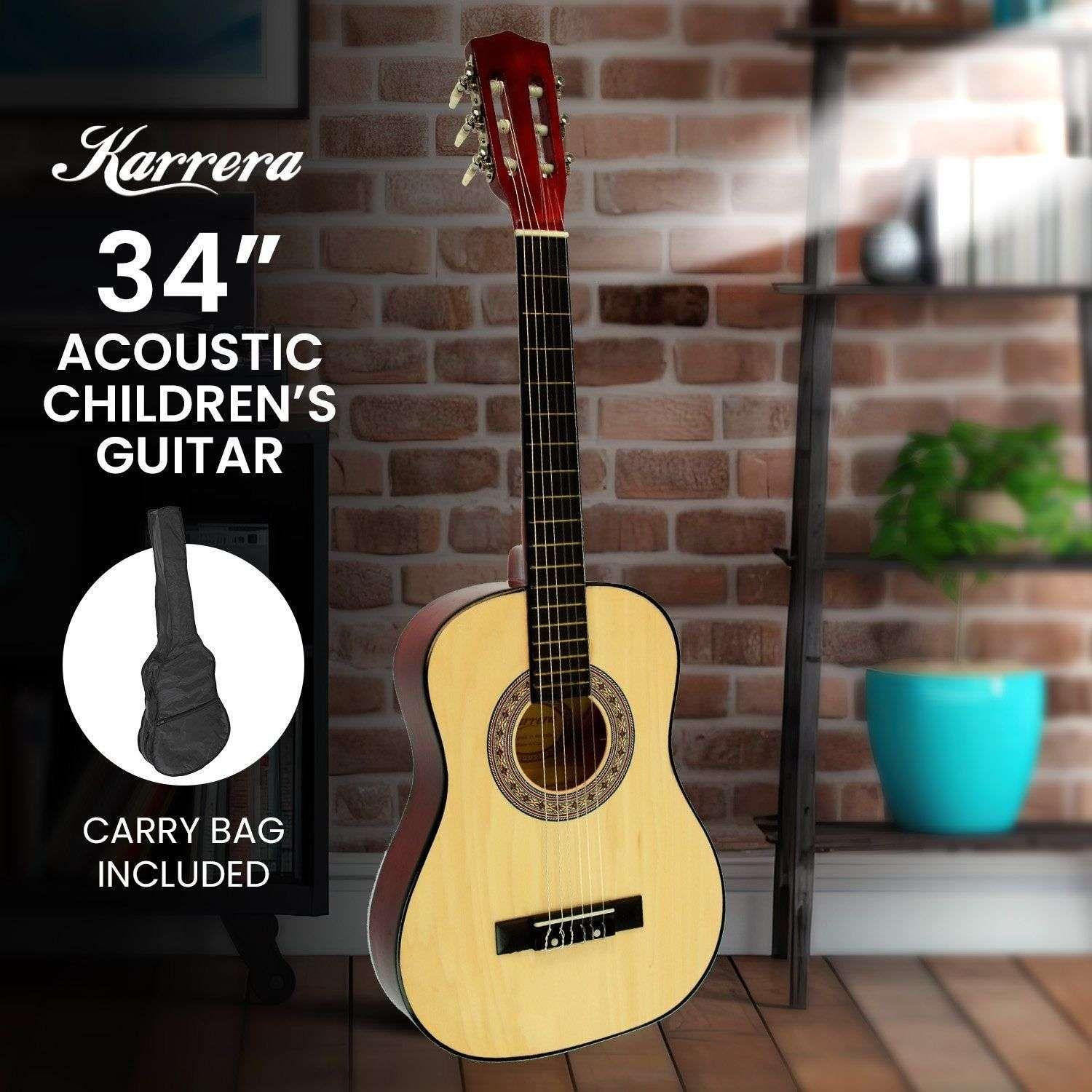 Karrera Childrens Guitar  Wooden 34in Acoustic - Natural