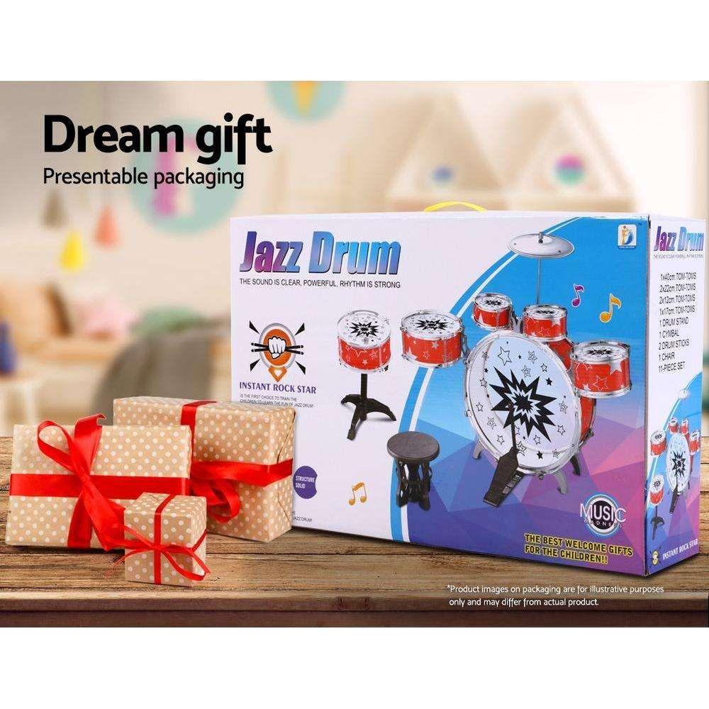 Keezi 11 Piece Kids Drum Set