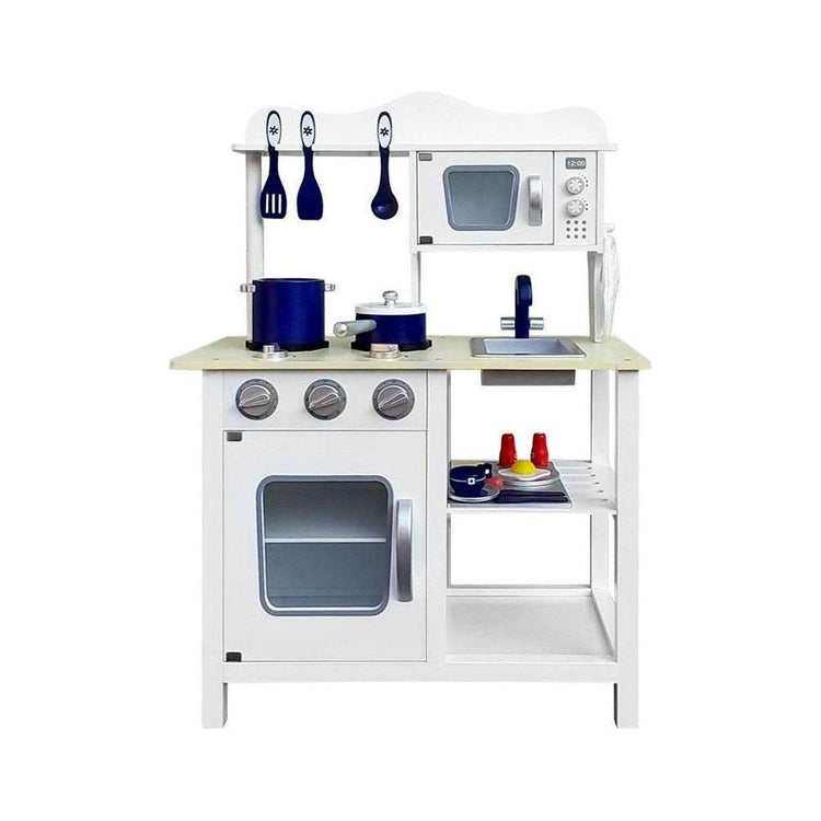 Keezi 18 Piece Kids Kitchen Play Set - White