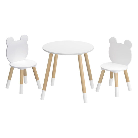 Keezi 3 Piece Kids Table and Chairs Set Activity Playing Study Children Desk