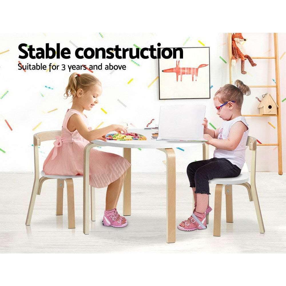 Keezi 3PCS Kids Table and Chairs Set Activity Toy Play Desk - Magdasmall