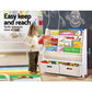 Keezi 4 Tiers Kids Bookshelf Magazine Rack Children Bookcase Organiser Drawer