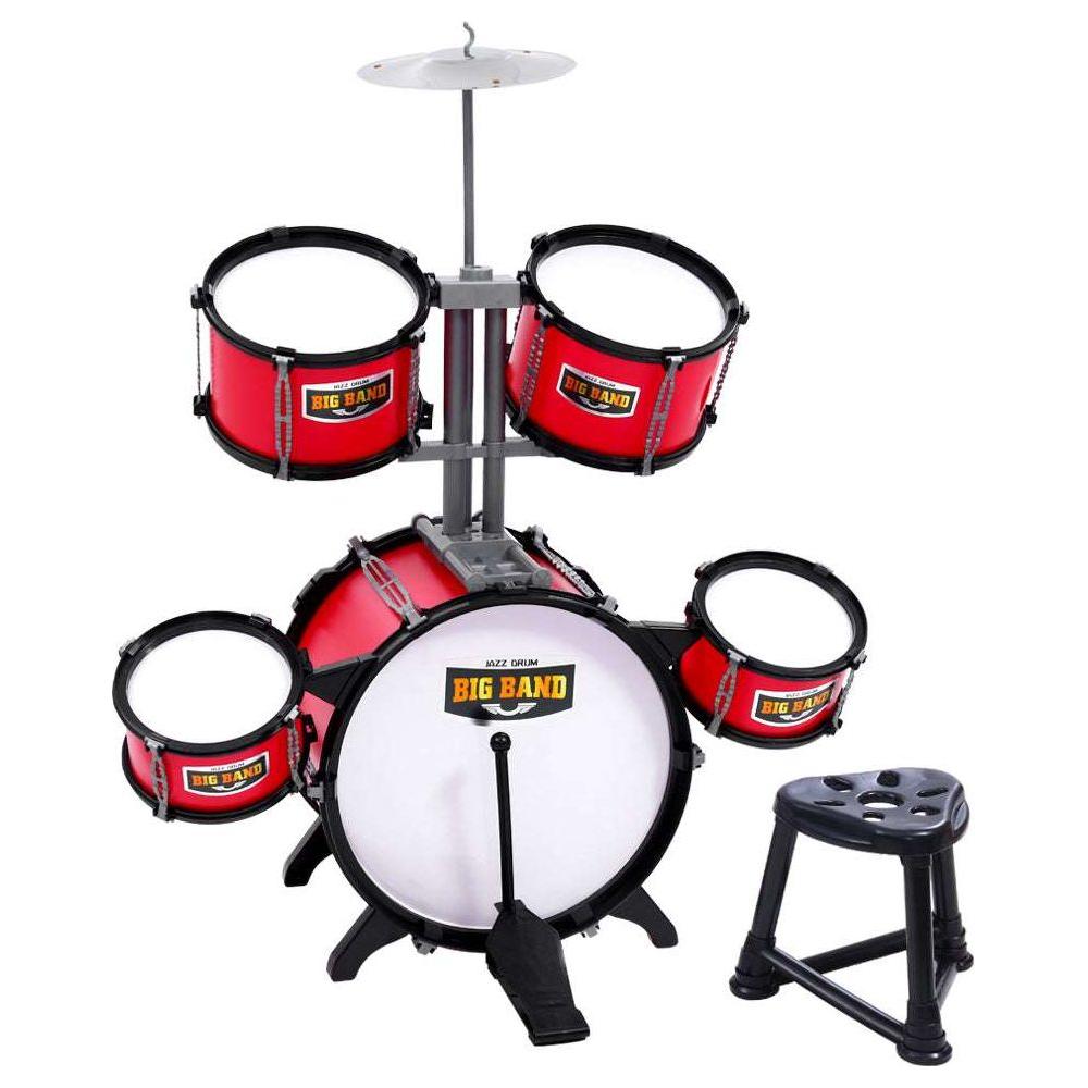 Keezi Kids 7 Drum Set Junior Drums Kit Musical Play Toys Childrens Mini Big Band