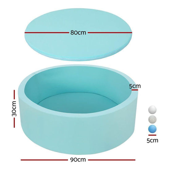 Keezi Kids Ball Pit 90x30cm Ocean Foam Play Pool Barrier Toys Children Blue