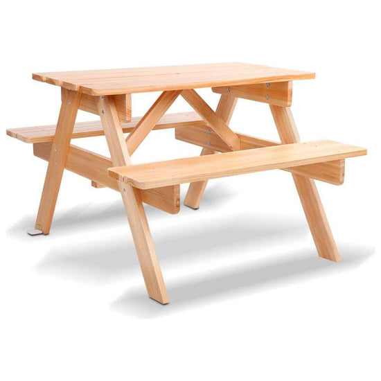 Keezi Kids Outdoor Table and Chairs Picnic Bench Set Children Wooden