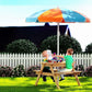 Keezi Kids Outdoor Table and Chairs Picnic Bench Set Umbrella Water Sand Pit Box - Magdasmall