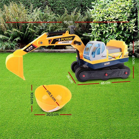 Keezi Kids Ride On Excavator - Yellow - Magdasmall