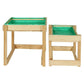 Keezi Kids Sandpit Wooden Sandbox Sand Pit Water Table Outdoor Toys 101cm - Magdasmall