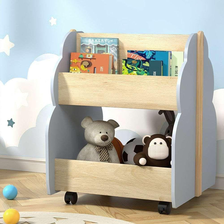 Keezi Kids Toy Box Bookshelf Storage Bookcase Organiser Display Shelf - Magdasmall