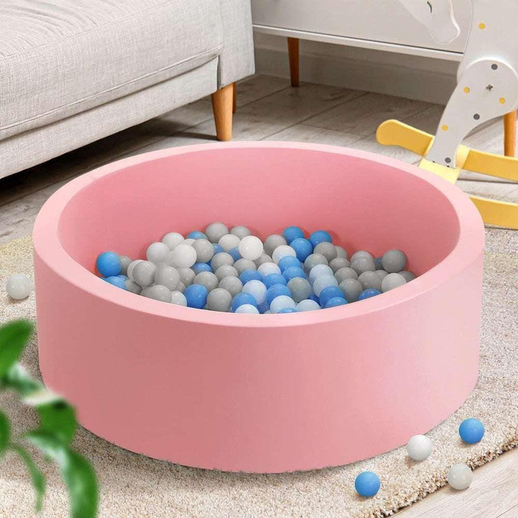 Keezi Ocean Foam Ball Pit with Balls Kids Play Pool Barrier Toys 90x30cm Pink - Magdasmall