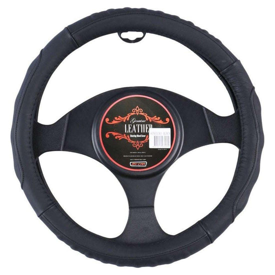 Kentucky Steering Wheel Cover - Black [Leather]