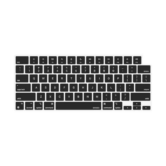 Keyboard Cover Skin For MacBook Air Pro 13 13.6 14 15.3 16 A2442 A2779 A2485 A2780 A2681 A2941 M1 M2 2021 to 2023 Black