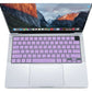 Keyboard Cover Skin For MacBook Air Pro 13 13.6 14 15.3 16 A2442 A2779 A2485 A2780 A2681 A2941 M1 M2 2021 to 2023 purple