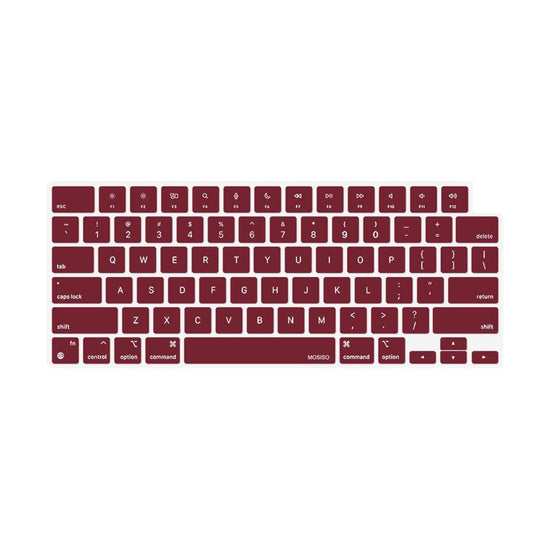 Keyboard Cover Skin For MacBook Air Pro 13 13.6 14 15.3 16 A2442 A2779 A2485 A2780 A2681 A2941 M1 M2 2021 to 2023 Wine Red