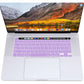 Keyboard Cover Skin For MacBook Pro 13 Pro 16 A2338 A2289 A2251 A2141 M1 M2 2020 to 2023 purple