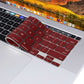 Keyboard Cover Skin For MacBook Pro 13 Pro 16 A2338 A2289 A2251 A2141 M1 M2 2020 to 2023 Wine Red