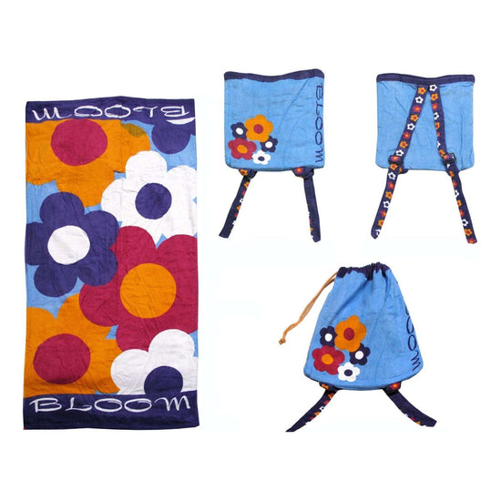 Kids Beach Towel N Bag Bloom