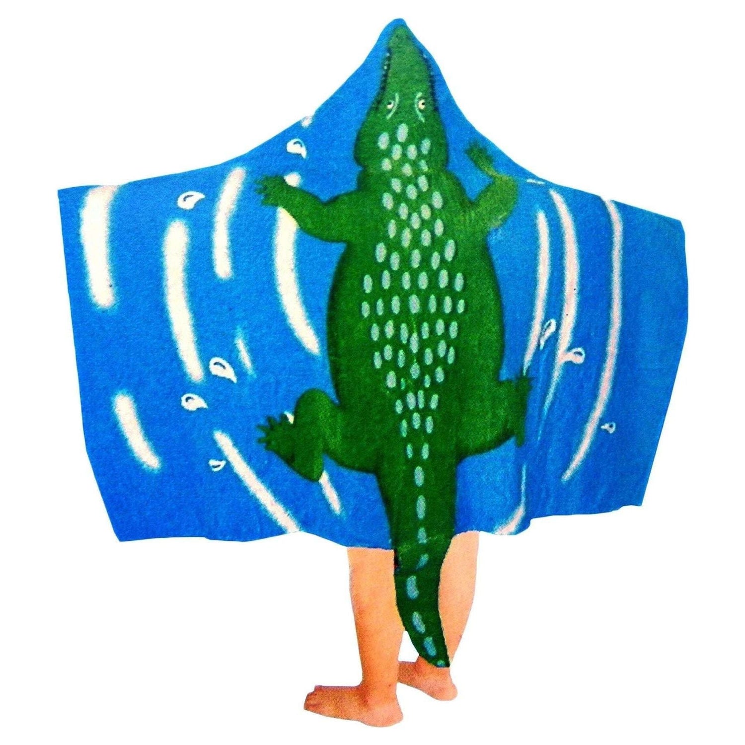 Kids Cotton Velour Beach Cape Crocodile