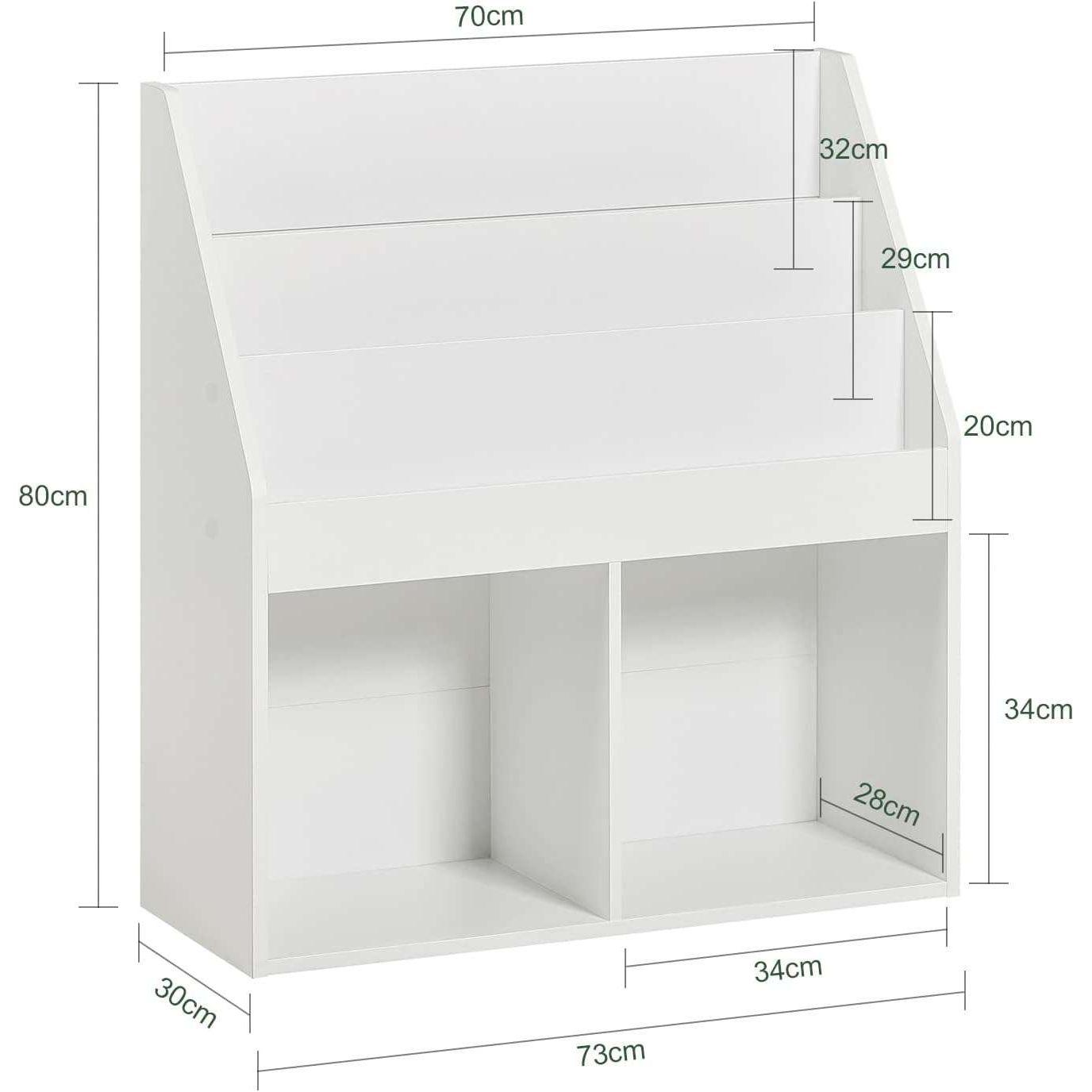 Kids Shelving Unit 3 Shelves 2 Compartments - Magdasmall