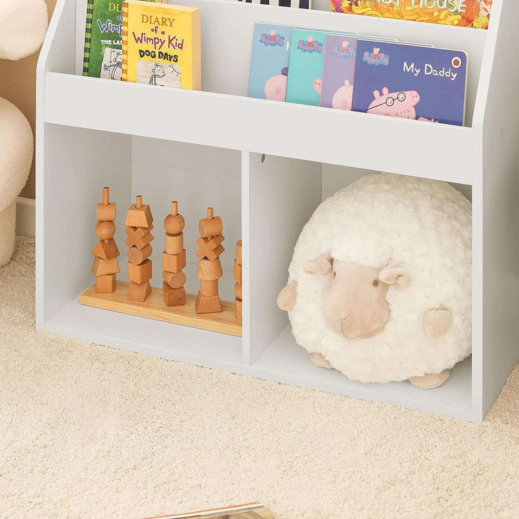 Kids Shelving Unit 3 Shelves 2 Compartments - Magdasmall