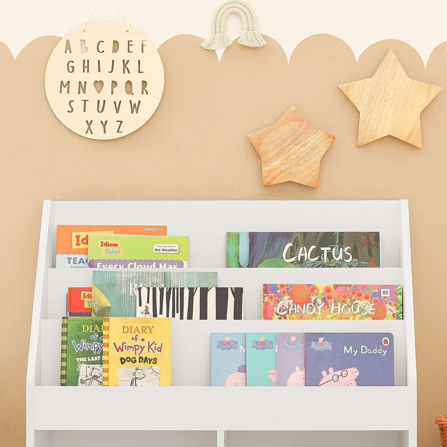 Kids Shelving Unit 3 Shelves 2 Compartments - Magdasmall