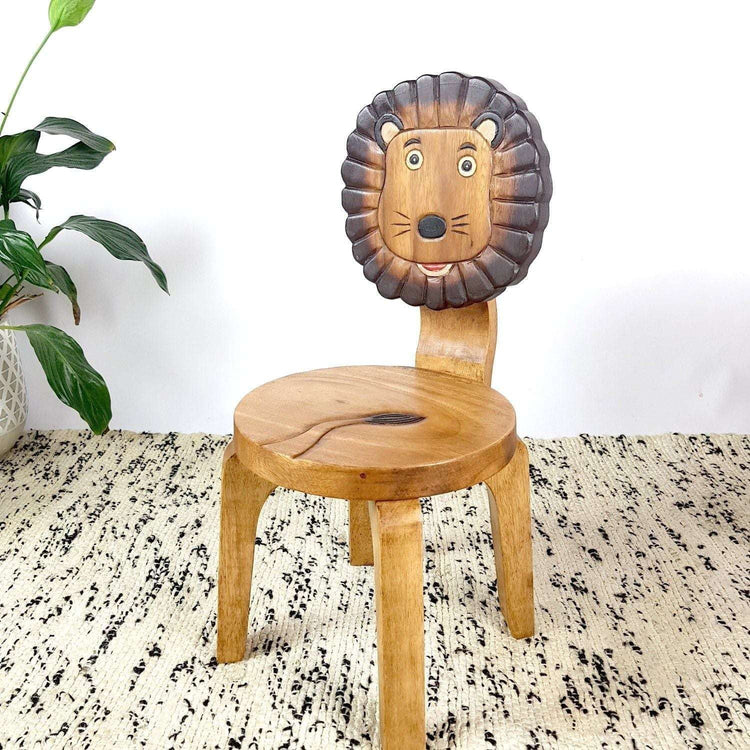 Kids Wooden Chair Lion - Magdasmall