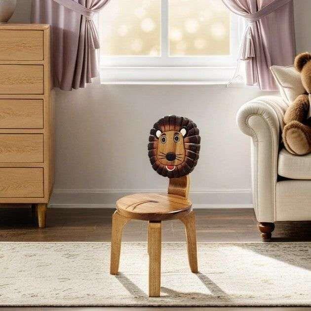 Kids Wooden Chair Lion - Magdasmall