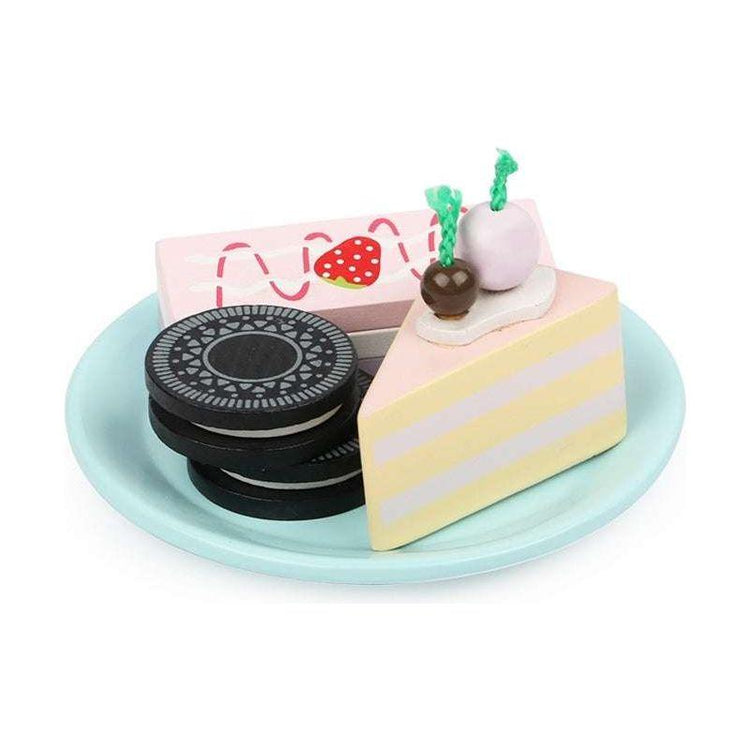 Kids Wooden Kitchen Tea Set Pretend Play