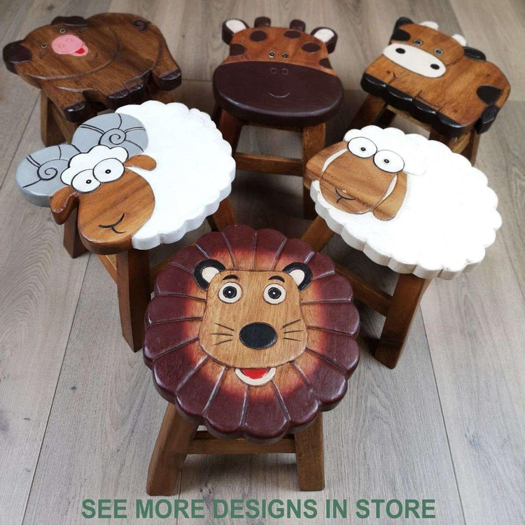 Kids Wooden Stool Cat - Magdasmall