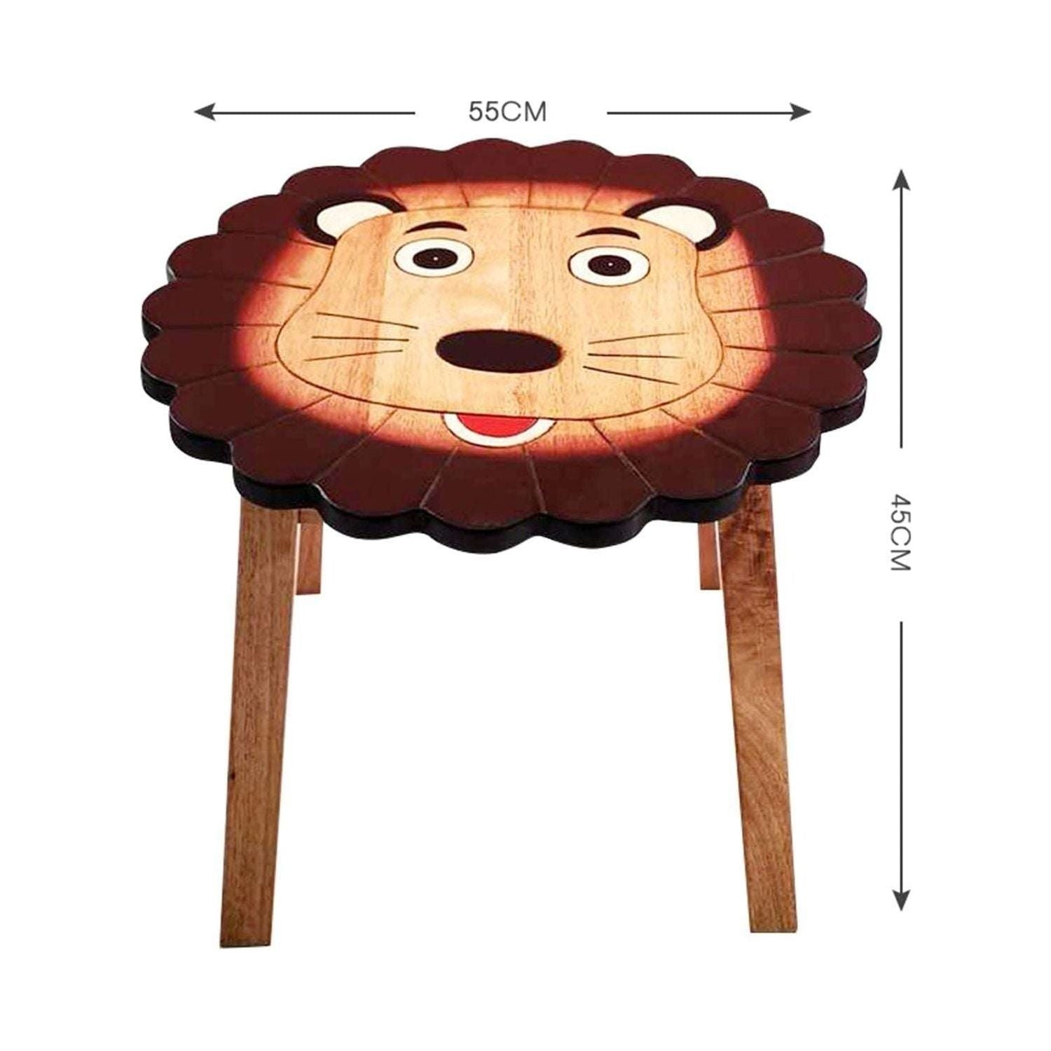 Kids Wooden Table Lion