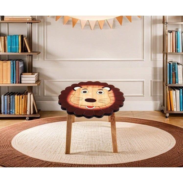 Kids Wooden Table Lion