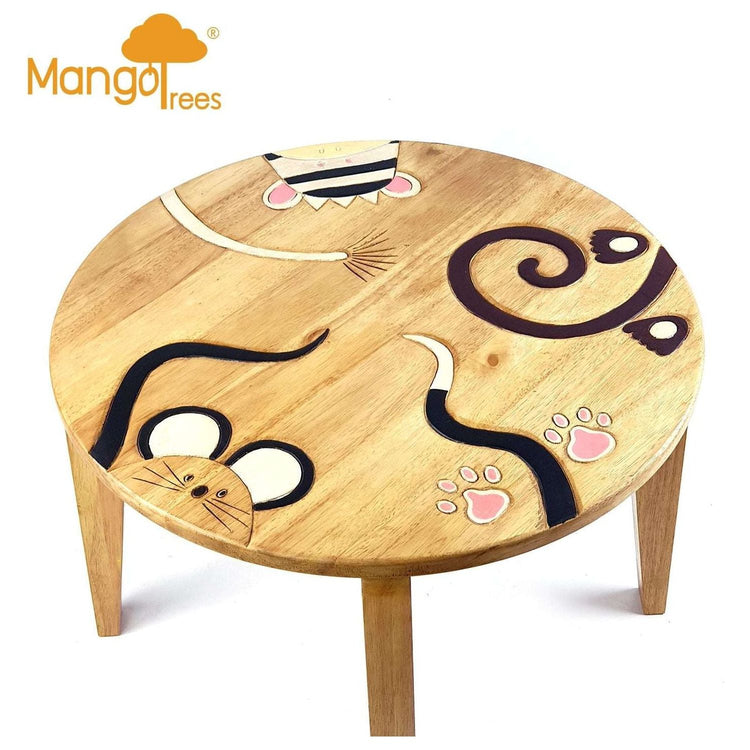 Kids Wooden Table Mix Animal Tails