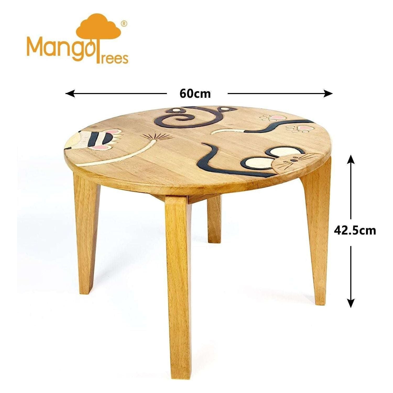 Kids Wooden Table Mix Animal Tails - Magdasmall