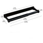 Kitchen Paper Holder Under Cabinet Screw Wall Mount Adhesive Paper Towel Holder Rectangle Black
