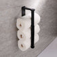 Kitchen Paper Holder Under Cabinet Screw Wall Mount Adhesive Paper Towel Holder Rectangle Black