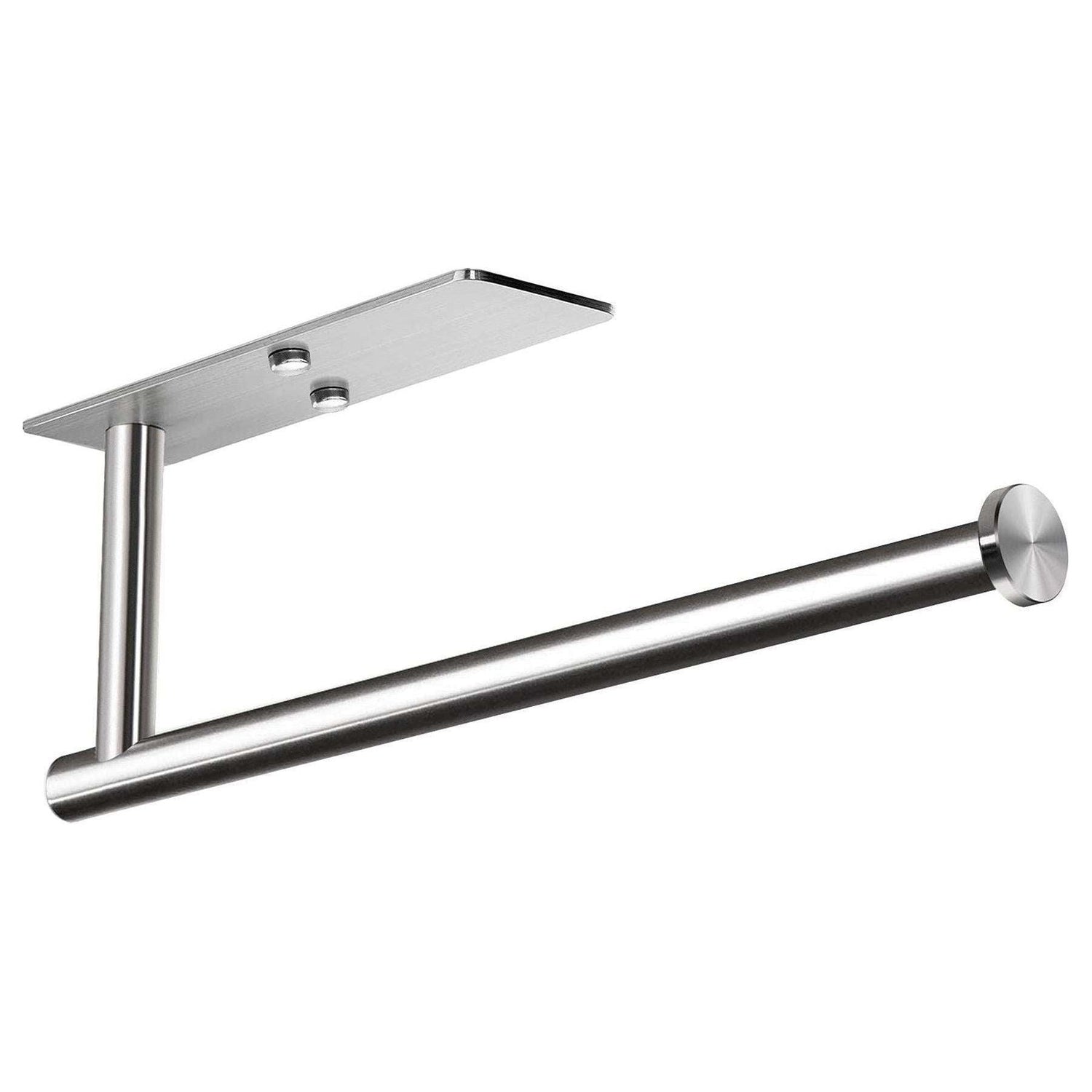 Kitchen Paper Holder Under Cabinet Wall Mount Adhesive Paper Towel Holder Rectangle Silver