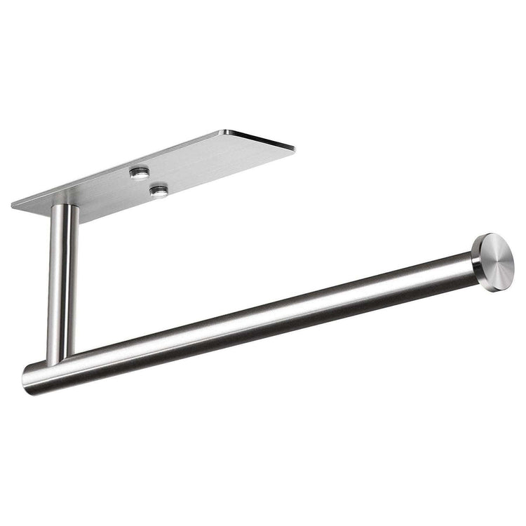 Kitchen Paper Holder Under Cabinet Wall Mount Adhesive Paper Towel Holder Rectangle Silver
