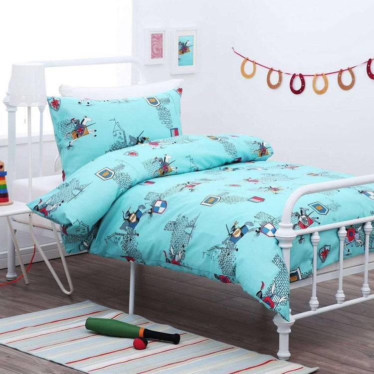 Knight Horse Polyester Cotton Quilt Cover Set Single - Magdasmall