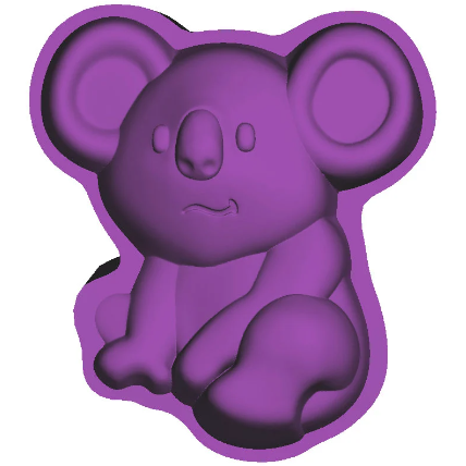 Koala Bath Bomb Mold, Three Piece Mold, Diy, 3D Molds, Bath Bomb Mold Press -PLA/PLA+ Plastic -Hand press moulds -Bath Bomb machine press - Magdasmall