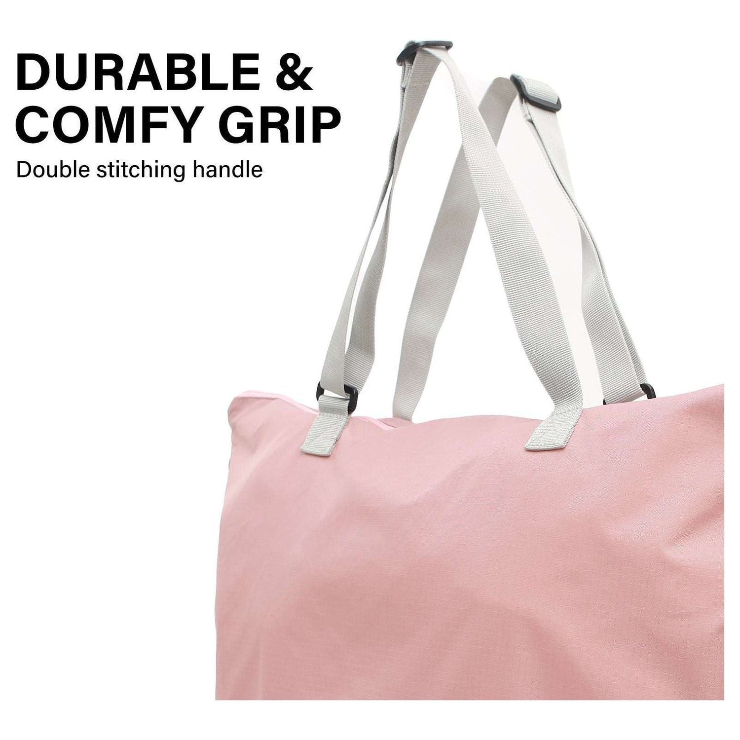 KOELE Pink Shopper Bag Tote Bag Foldable Travel Laptop Grocery KO-DUAL - Magdasmall