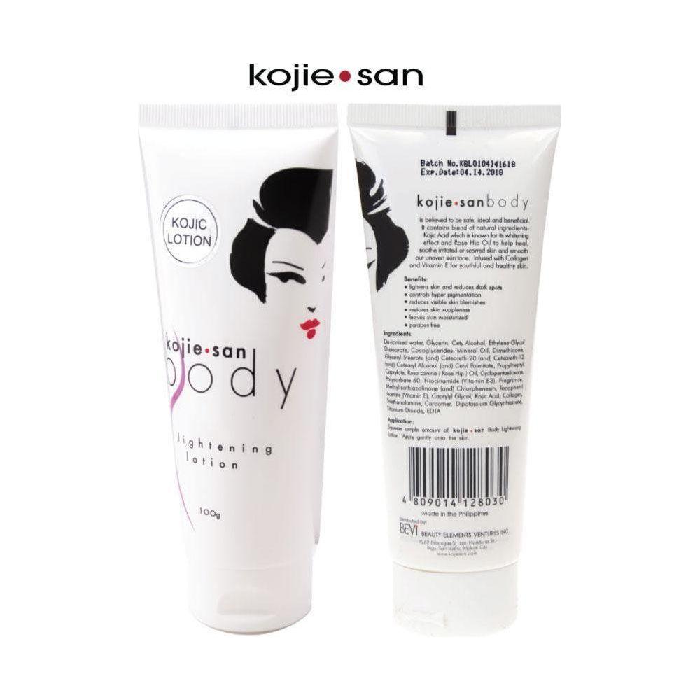 Kojie Body Lightening Lotion 100g Skin Whitening Brightening Collagen Kojic Acid