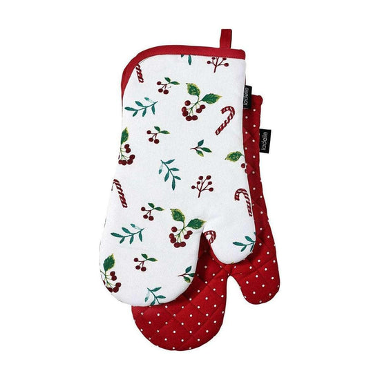 Ladelle Joyful Red Set of 2 Oven Mitts 18 x 33 cm - Magdasmall