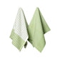 Ladelle Kyrie Cotton Set of 2 Jumbo Kitchen Towels 60 x 80 cm Green